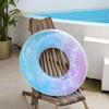 Swimming Ring, Sparkly, with Handle, O-Shaped, for Adults and Children, Perfect for Water Play (70#)