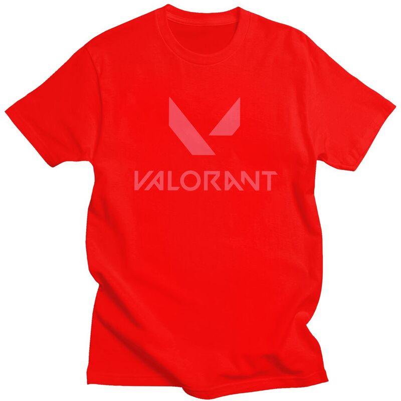 Custom Game Valorant Logo T Shirt for Men Tshirt Tees Short Sleeve Tshirts Loose Fit Clothing