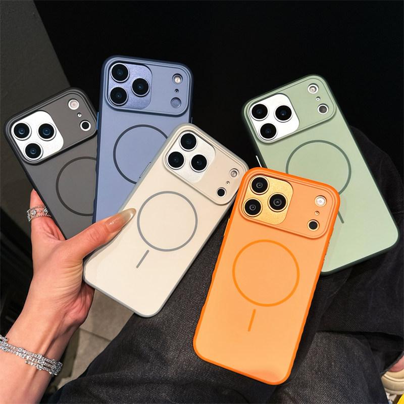 Simple Matte PC Hard For Magsafe Case For iPhone 17 Air 16E 15 14 13 12 11 Pro Max Plus Magnetic Wireless Charging Armor Cover
