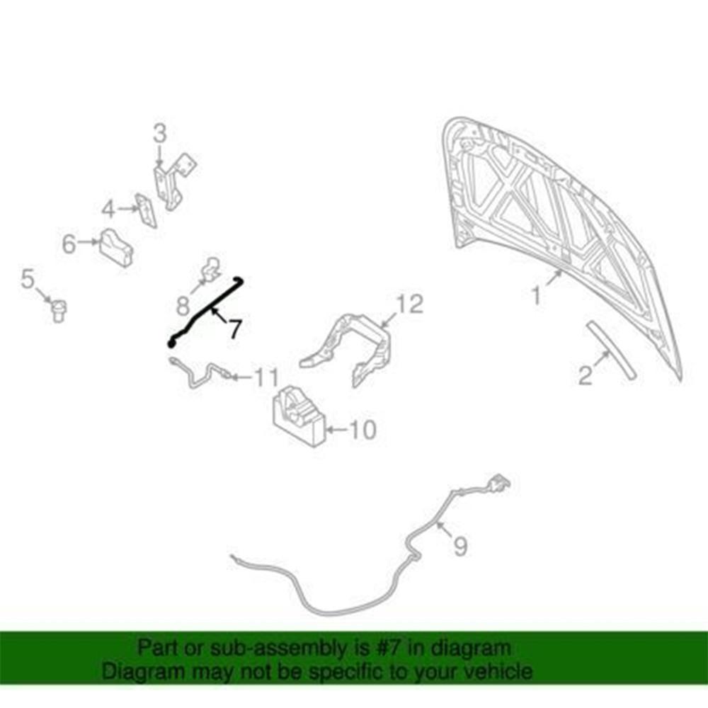 NEW For Ford 2008-2011 Focus Front Hood Support Prop Rod 8S4Z-16826-A