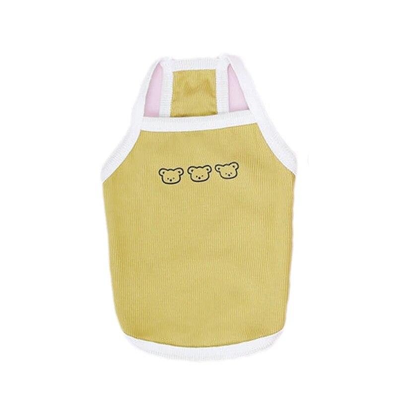

Летний жилет для собак, футболка, тонкая охлаждающая одежда для собак, одежда для маленьких собак, одежда для чихуахуа, одежда для щенков, аксессуары для собак XL жёлтый