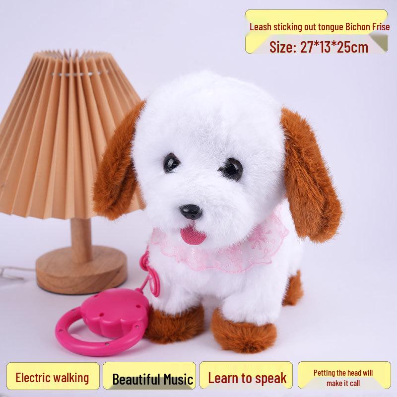 Electronic Puppy Toy: Interactive Walking, Barking, and Singing Pet with Leash