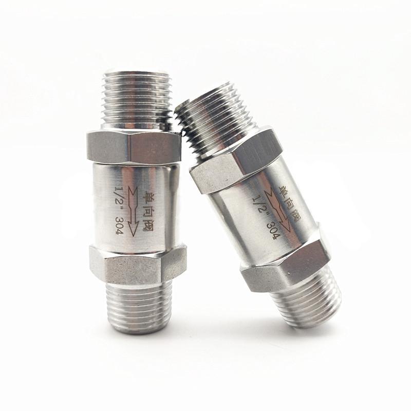 304 Edelstahl Rückschlagventil 1/8" 1/4" 1/2" Sechskant Außengewinde Rückschlagventil