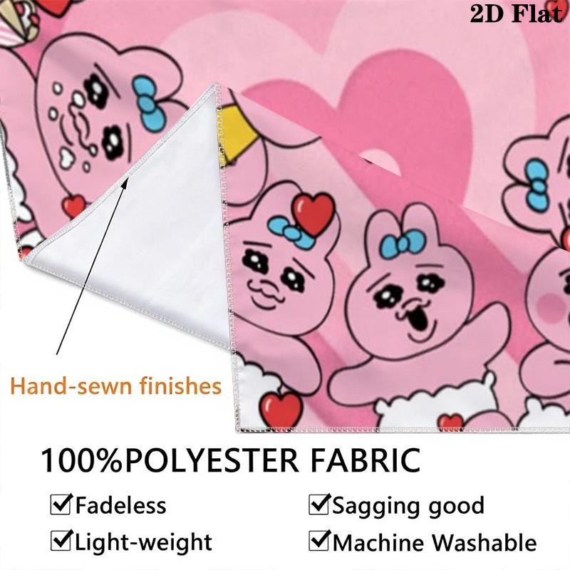 Whimsical pink heart-shaped rabbit Pattern Home Decor Tapestry, Wall Hanging, Decorative RV Wall Cloth.ZGT0914427