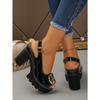 Dames Plus Size Europees Amerikaanse Stijl Nieuwe Peep Toe Hoge Hak Sandalen Zomer