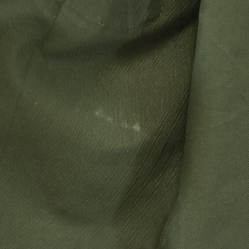 Vintage Herringbone Pattern Military Jacket Khaki Men's Used