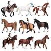 Appaloosa Horse Washing Scene Toy Set - Knight Horse Farm Model with Sweat-Blooded Horse