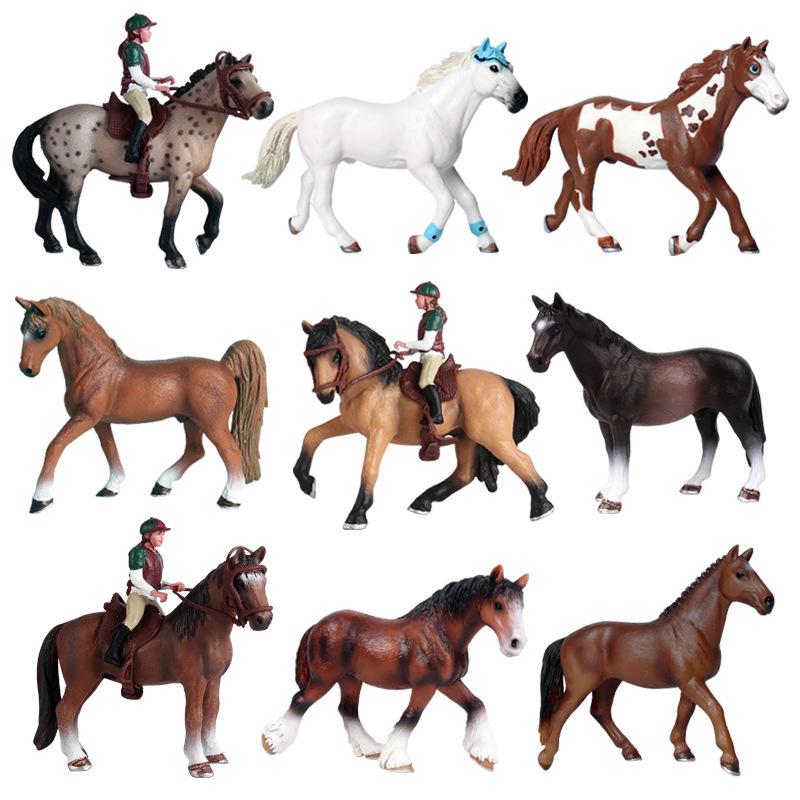 Children's Farm Animal Simulation Model: Appaloosa, Arabian, and Yellow Horse Toys