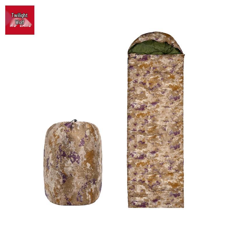 Wolves Outdoor Camping Camouflage Sleeping Bag