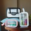 Transparent Three-Piece PVC Cosmetic Bag Set: Large, Frosted, Portable Storage for Women