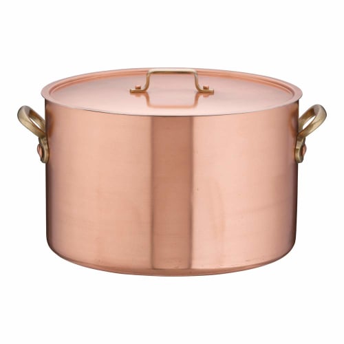 Endo Shoji Commercial Etoile Half-Crock Pot, 33cm, Copper, Brass, and Tin, Made in Japan, AHV05033