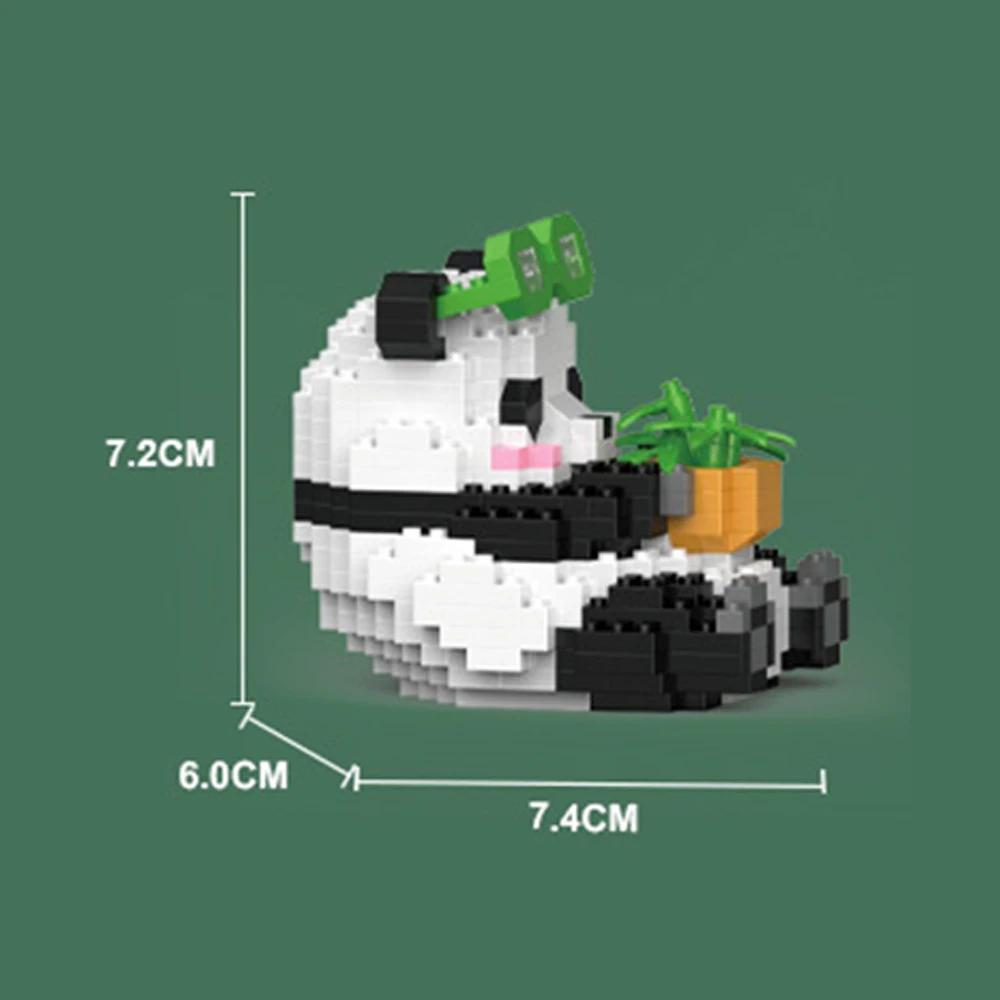 Roztomilá čínská panda stavebnice sady DIY vzdělávací montážní hračky kostky mini zvířátka model MOC děti vánoční dárek k narozeninám