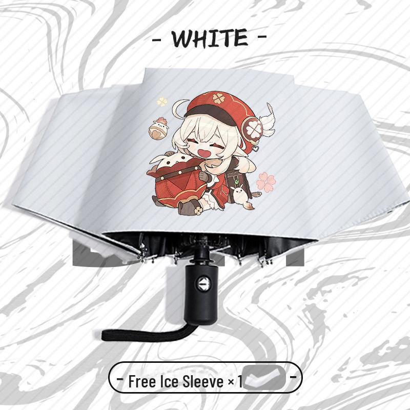 Genshin Impact Automatický skládací deštník s UV ochranou pro žáky základních škol - Odolný proti větru, pro slunečné i deštivé počasí