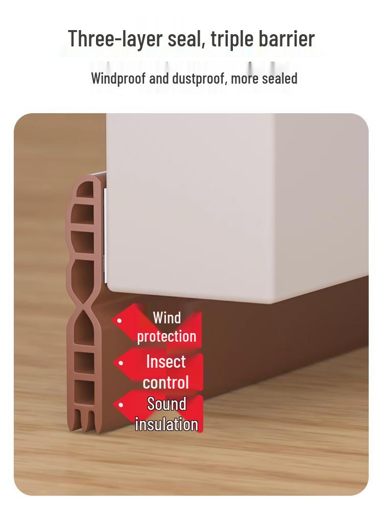 Soundproof Under-Door Seal Strip – Windproof, Noise-Blocking Door Bottom Baffle