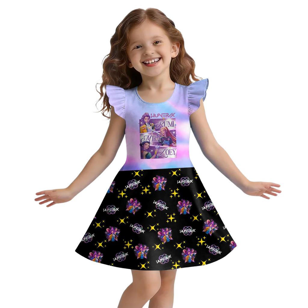 Children's Sleeveless U-neck Summer A-line Floral Casual Holiday Dress