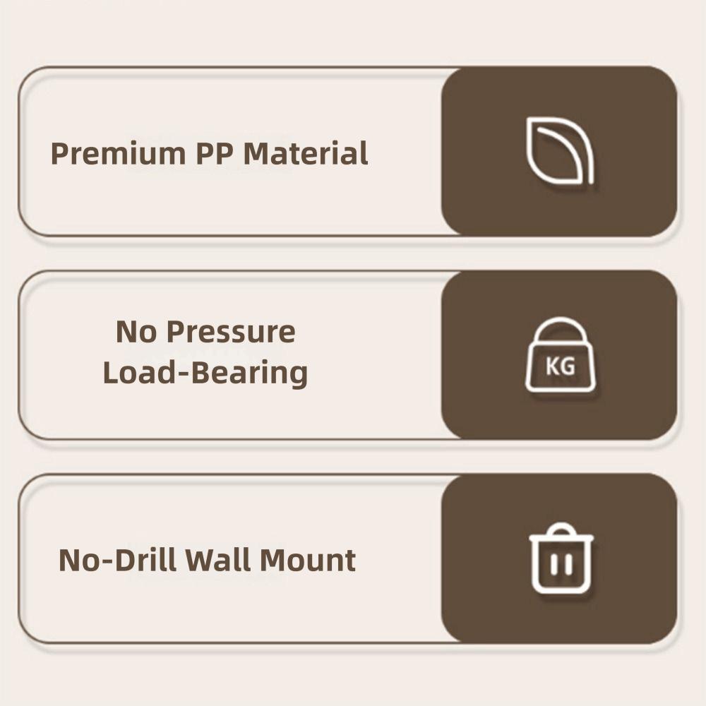 No-Hole Wall Hanging Rubbish Bin 7/11L Kitchen Storage Box Compact Bathroom Trash Can Kitchen