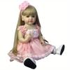 BZDOLL 55cm 22inch Reborn Baby Girl with Full Body Vinyl Lifelike Princess Toddler Newborn Doll Bebe Toy Lovely Gift for Kids