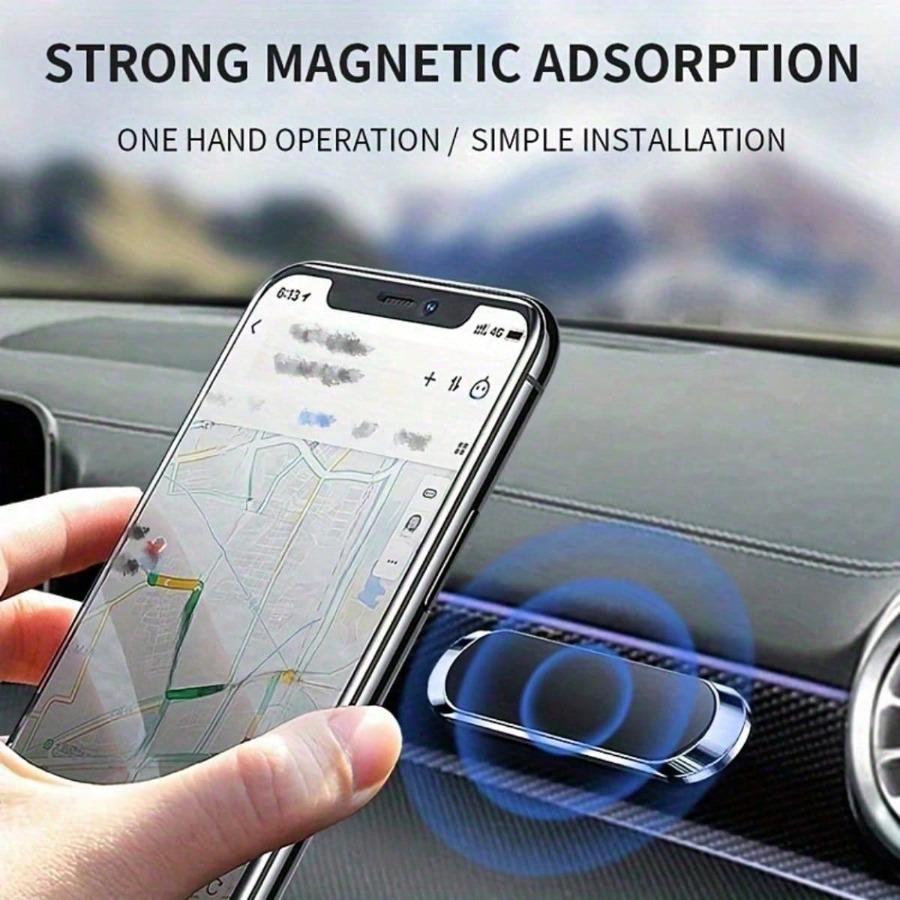 1pc Magnetic Car Phone Holder, Waterproof Alloy Bracket, Dashboard Car Phone Mount, GPS Navigation Phone Stand