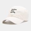 Hat Female Korean New Three-row Letter Embroidered Baseball Cap Fashion Sunshade Sun Protection Soft Top Cap Male