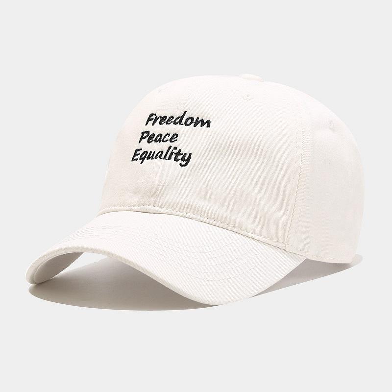 Hat Female Korean New Three-row Letter Embroidered Baseball Cap Fashion Sunshade Sun Protection Soft Top Cap Male