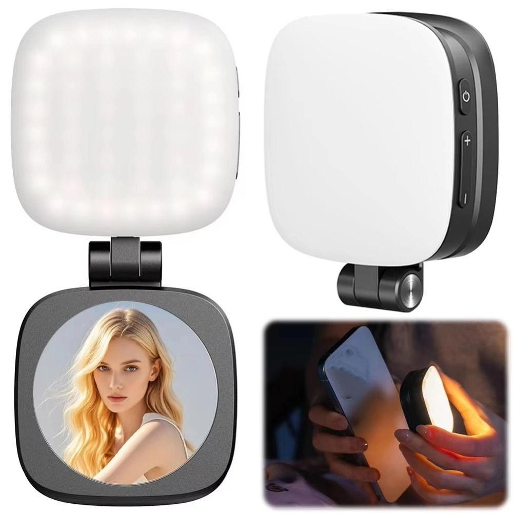 with Makeup Mirror Magnetic Phone Selfie Light Folding LED Phone Fill Light  Makeup Photography