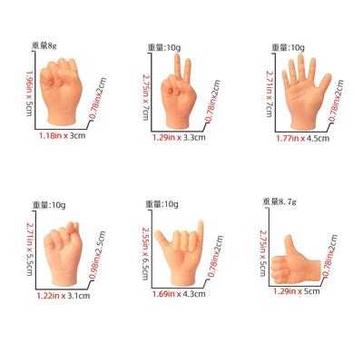 Cat Mini Hand Rubber Simulation Small Hand Prank Toy Cat Interactive Funny Gesture Toy Tpr Stretchable High Elasticity Cat Glove