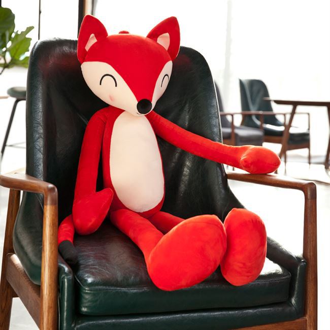 Long Legged Girlfriend's Birthday Fox Plush Toy Doll Cute Red Fox Throw Pillow Soft Doll Cloth Doll Gift