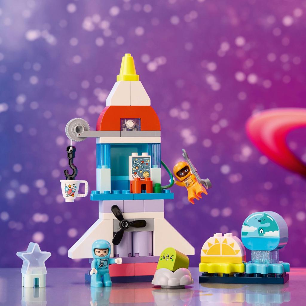 LEGO Duplo Duplo Town 3in1 Space Shuttle Toy Toy Present Birthday Block Educational Christmas Boys Girls Children 1 and a Half Years Old 2 Years Old 6