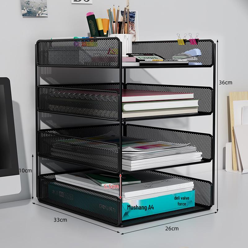 Multilayer Desktop File Organizer and Storage Set