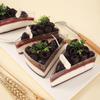 Blackberry Triangle Cake Slice Refrigerator Magnet Ornament - Fake Dessert Shop Decoration