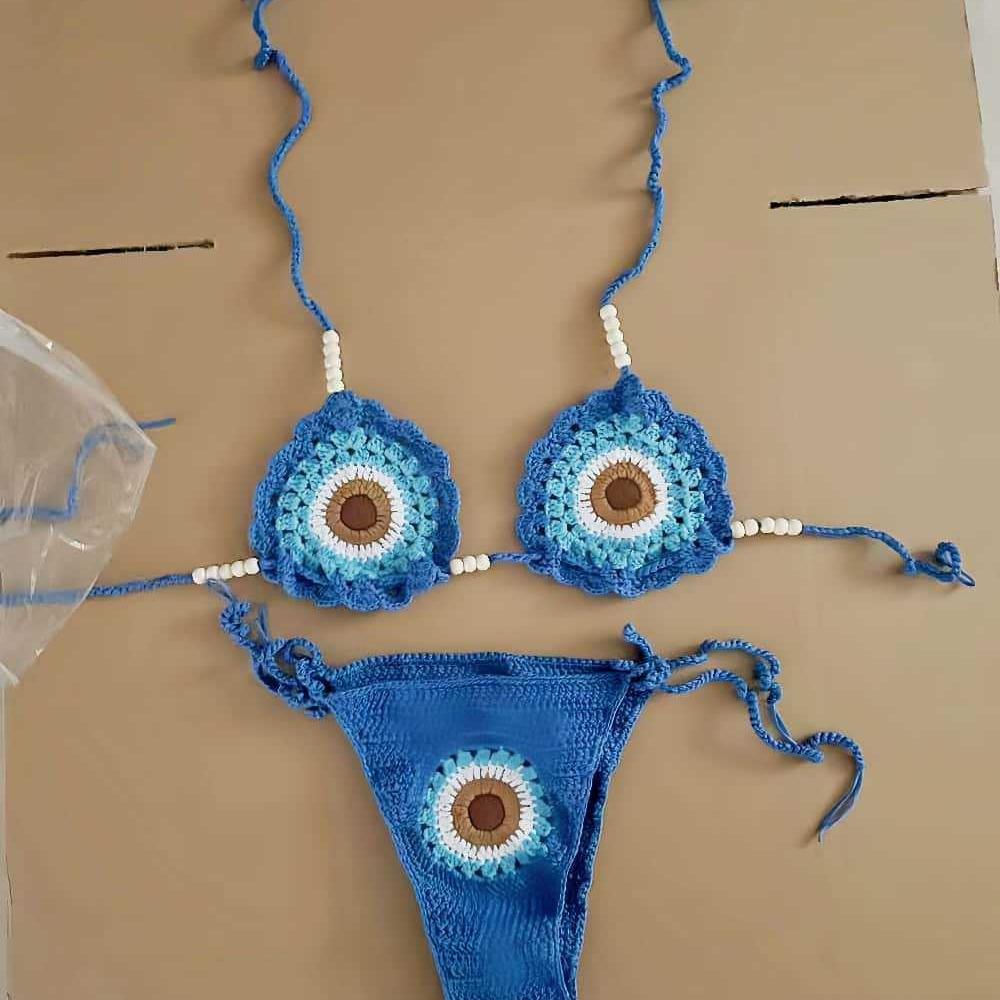 Neuer Strand Sexy Bikini Handgewebter Split Badeanzug für Frauen