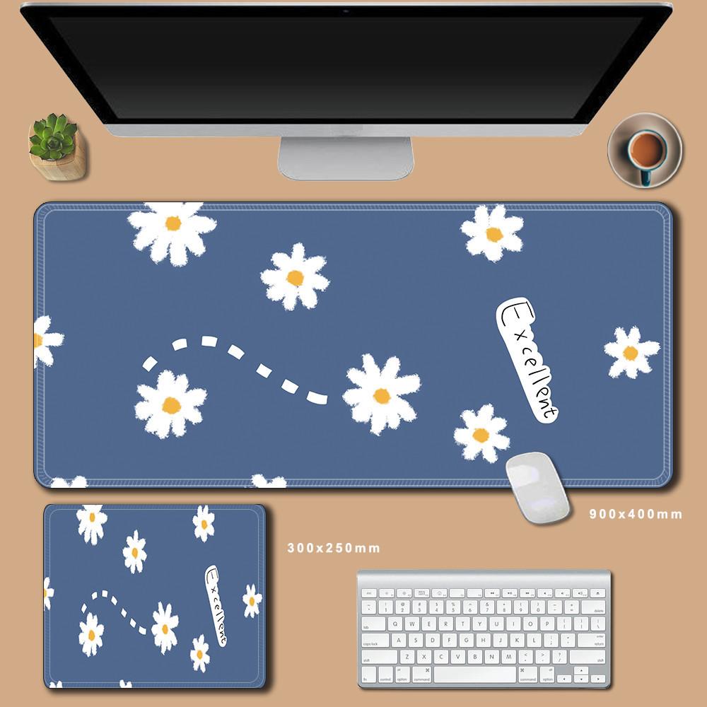 Flower Large Mouse Pad XXL Small Fresh Mousepad Cartoon Office Desk Pads Rubber Anti Slip Carpet Computer Office Accessories