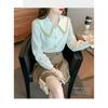 Doll Collar Chiffon Blouse for Women, New Spring and Autumn 2026 Fashionable and Stylish Lace Base Shirt