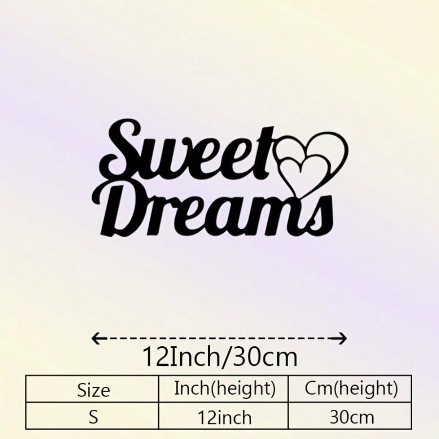 

Metal Wall Art Sweet Dreams Sculpture Living Room Outdoor Decor Gift for Design Lovers різнокольоровий
