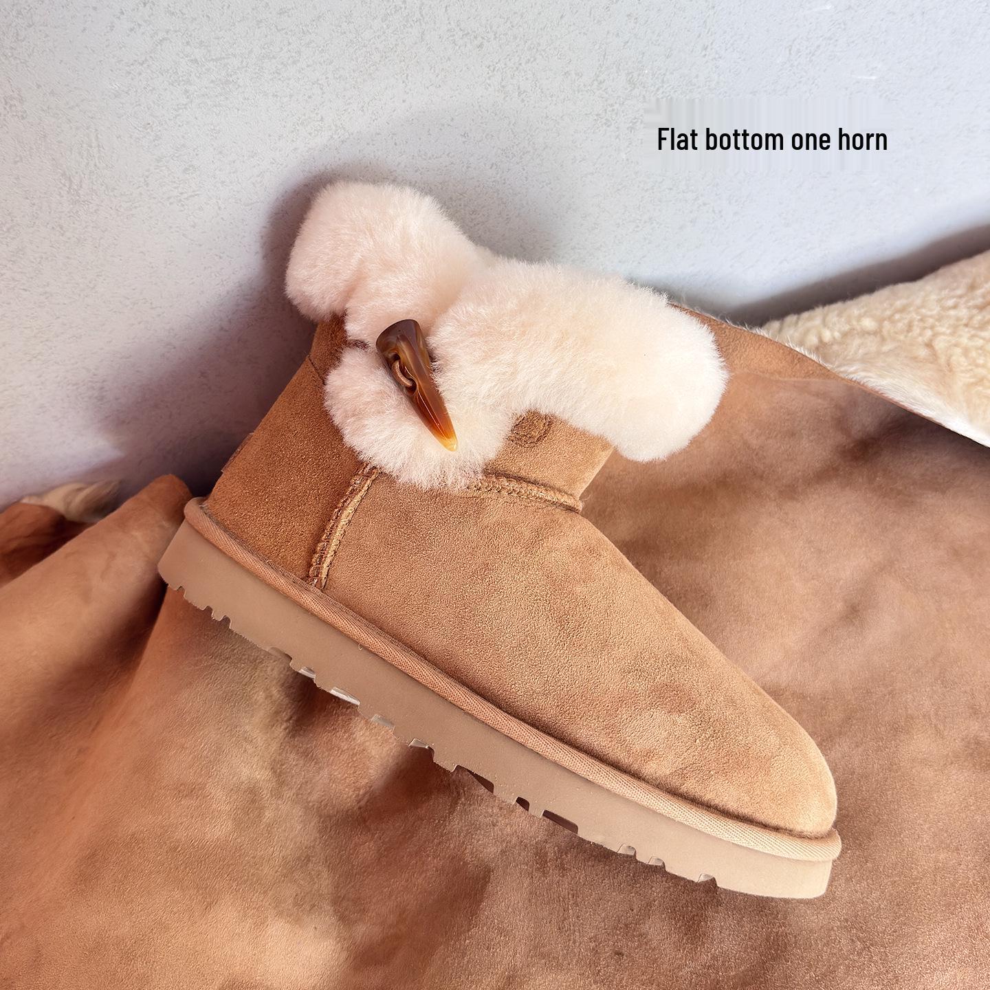 

Sangpo Women s Shearling Duffle Coat Snow Boots - Warm Mid-Calf, Thick Sole, Furry Winter Cotton Boots 35