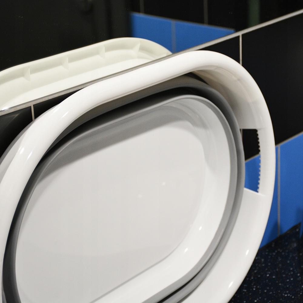 Foldable Laundry Basket, Bathtub, Bowl, Silicone Basin with Drain