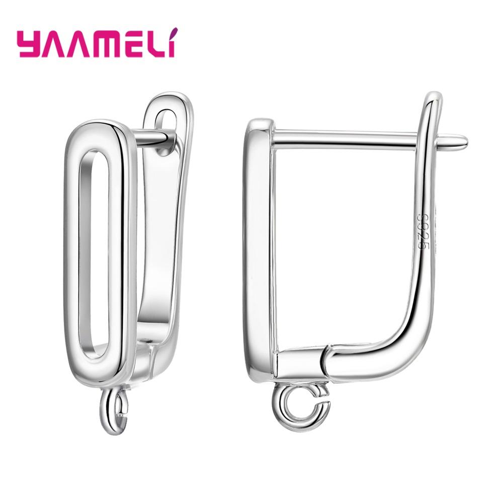 Real 100% S925 Sterling Silver Findings Earrings Leverback Earwire Fittings Components Accessories Handmade Supplies