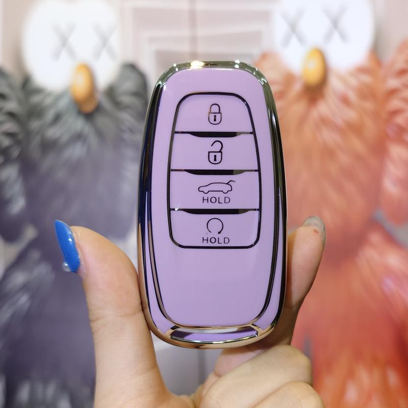 

Fashionable Key Case for 22 Hongqi H5/H9 Models - Unisex Car Key Shell with Buckle