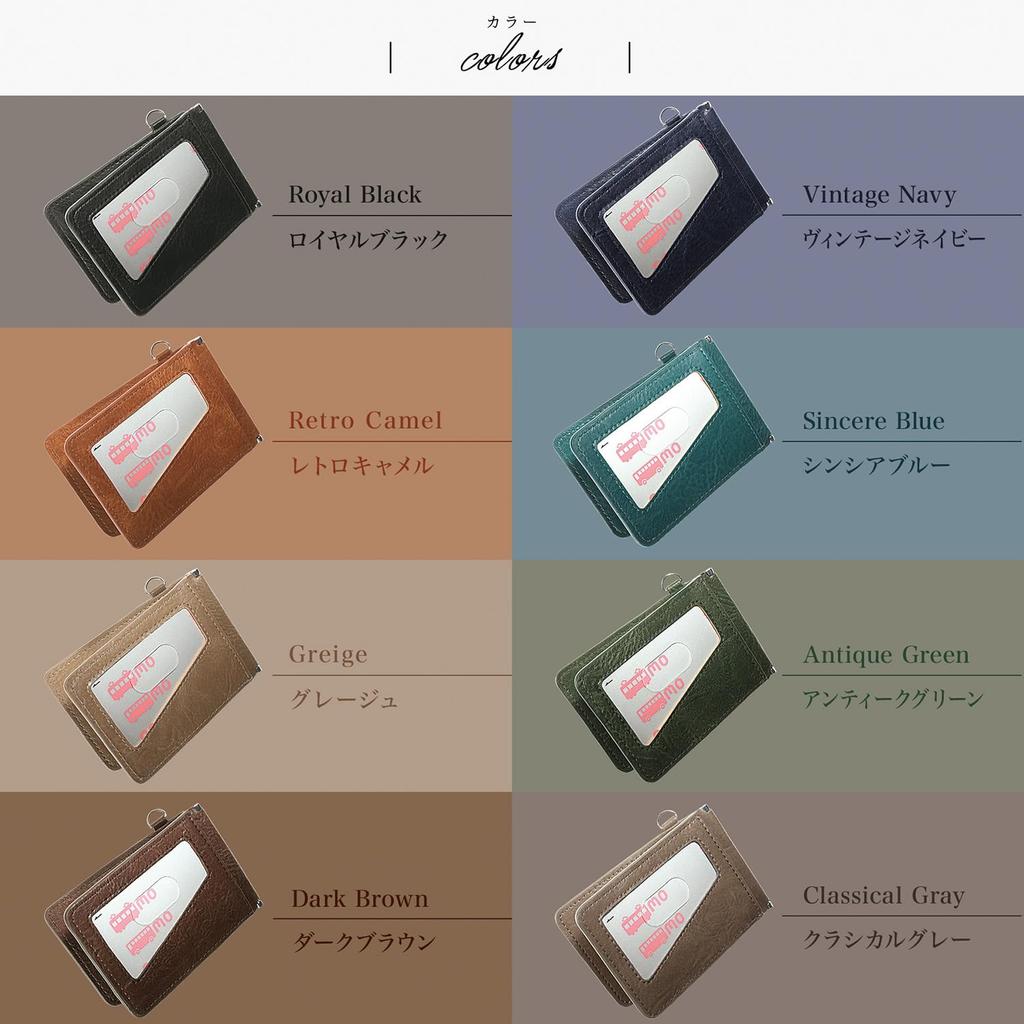 Leder Ausweishülle 4 Fächer Butterfly Smart Nachhaltiges Leder PC1 [BLUE SINCERE] Herren Etui, Karten, Design, 0,5 mm Dick, Typ, / (Vintage-Marineblau)