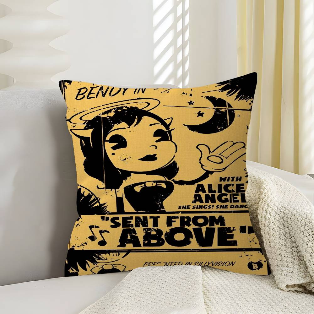 BBendy AAnd The IInk MMachine Decorative Room Aesthetics Pillow Case Home Decor Bedroom Sofa Bed Couch Pillow Cover x