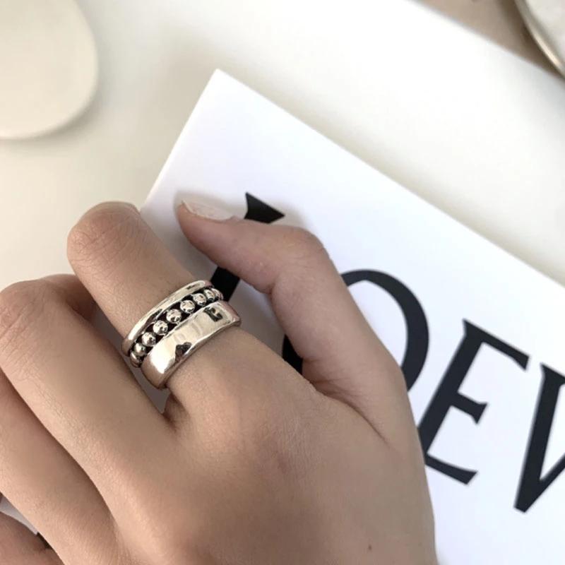 copper Wide Rings for Women Girl Trendy Elegant Vintage Party Jewellery Birthday Gift High Quality Durable Material