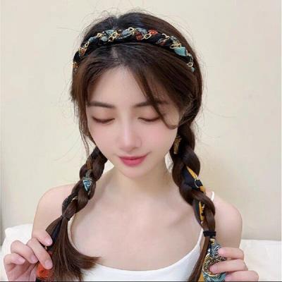 Mno Scarf Headband Hairband Floral Pattern Paisley Turban