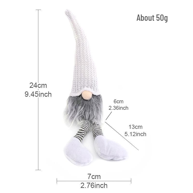 Nordic Forest Christmas Long-Legged Faceless Rudolph Doll Ornament