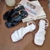 Melting Brown Women S Soleil Square Toe Strap SandalS 2colorS