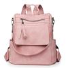 Women's Soft Leather Backpack Large Capacity Student Commuter Schoolbag Tassel Travel Backpack