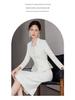 Off-White Square Neck Women's Professional Slimming Suit – Spring/Autumn Formal CEO Workwear