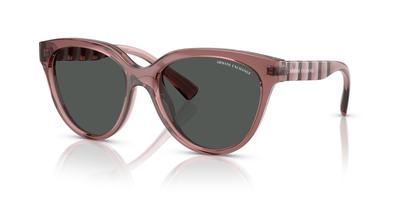 Sunglasses 0AX4148SU SHINY TRANSPARENT BURGUNDY 56 [Armani Exchange]