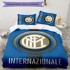 3pcs I-Internazionale Milano (5) Design Cover Set - HD Printed Bedding with 1 Cover and 2 Pillowcases - Perfect for Home and Dorm Decor