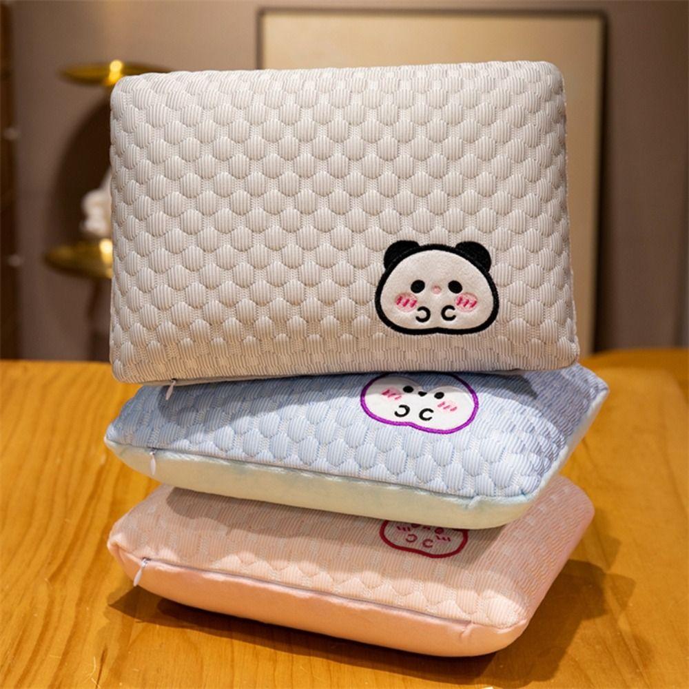 Slow Rebound Ice Silk Pillow Soft Material Students Pillow Summer Sleeping Mat  Bed Use