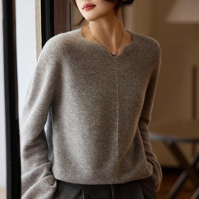 Women's Cashmere Sweater 30% Cashmere 70% Wool Autumn and Winter Pullover Warm and Fashionable